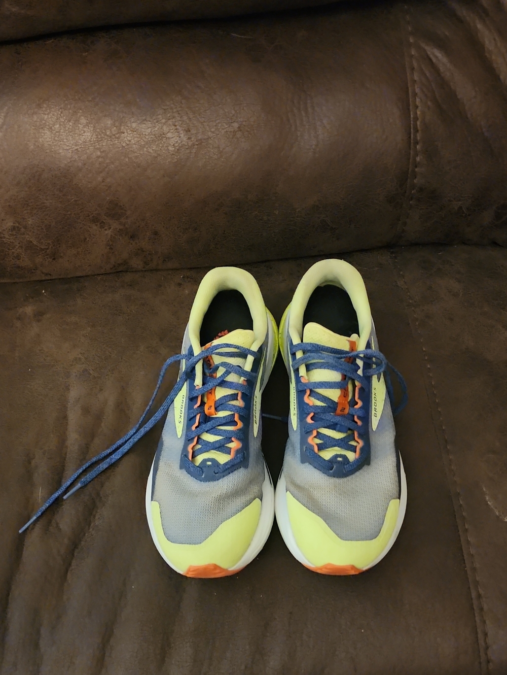 Kids Lightweight Running Shoes - Neon Yellow & Blue